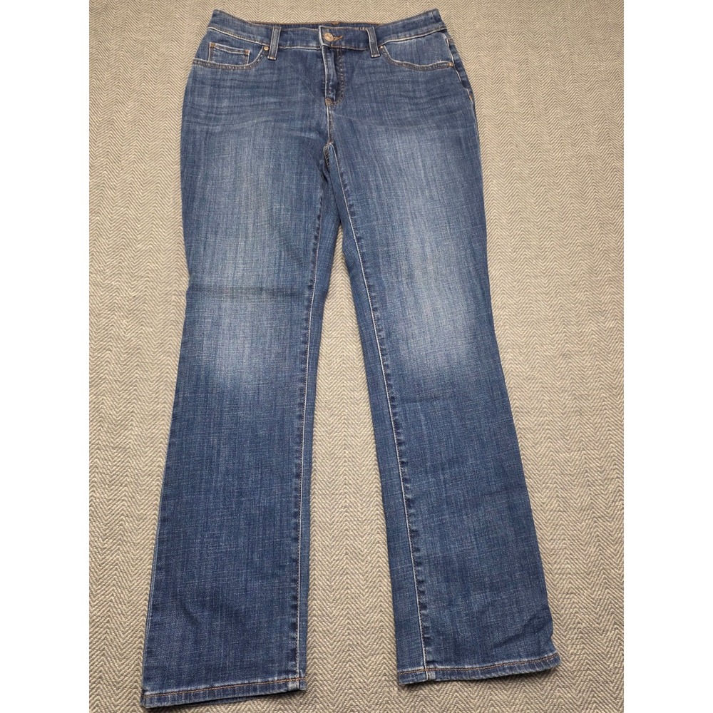 Chico's So Slimming Girlfriend Slim Leg Jean Blue Medium Wash Size 4R 0R 30x27.5